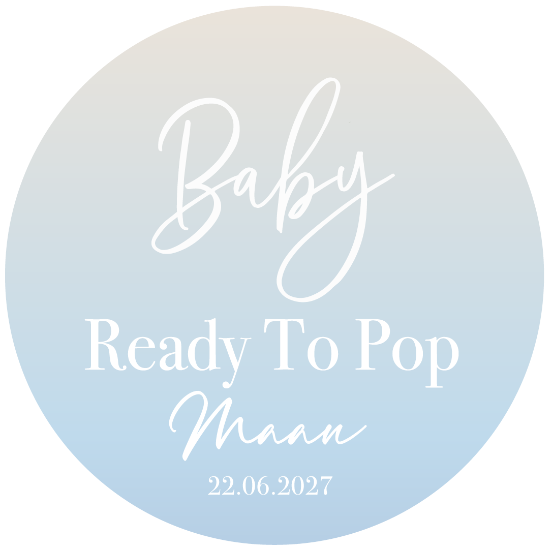 Sticker Blue Babyshower 50mm (5st)