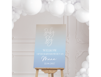 Welkomstbord Blue babyshower