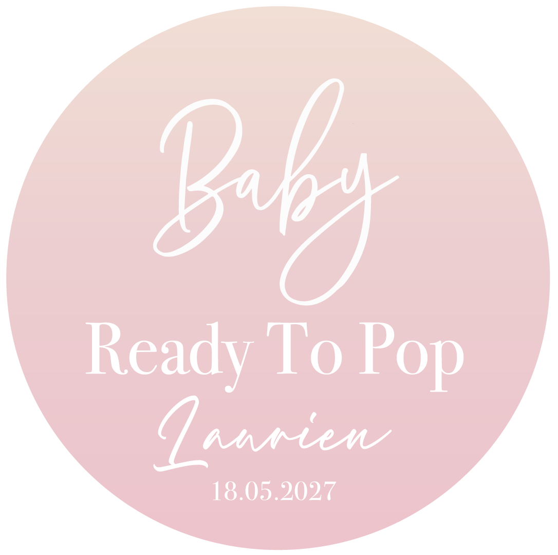 Sticker Pink Babyshower 50mm (5st)