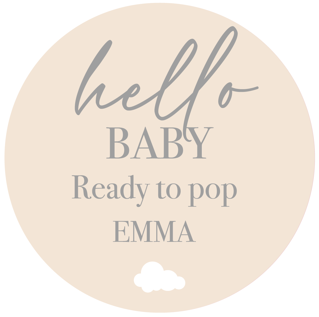Sticker Hello Baby 50mm (5st)