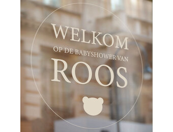 Raamsticker Babyshower Teddy Bear
