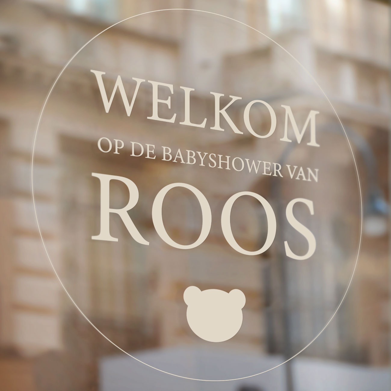 Raamsticker Babyshower Teddy Bear