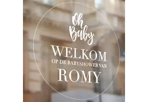 Raamsticker Babyshower Oh Baby