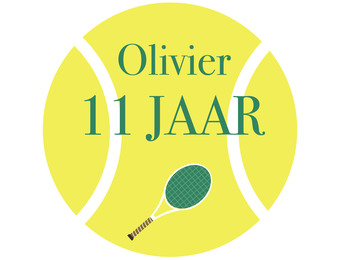 Traktatie sticker Tennis (5st)