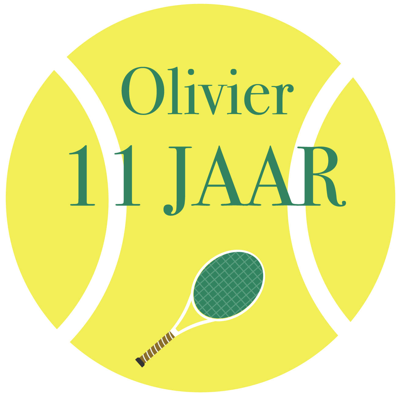 Traktatie sticker Tennis (5st)