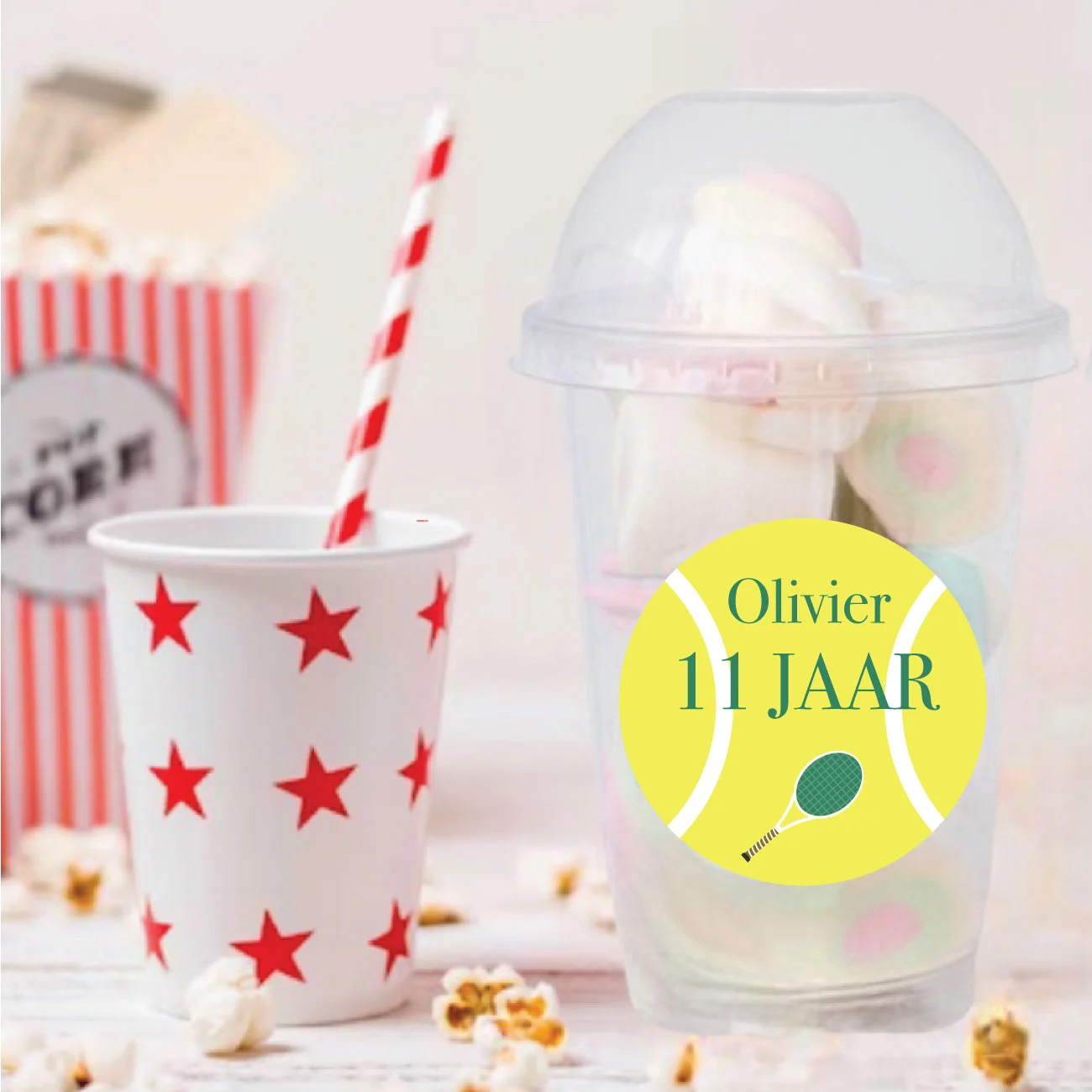 Traktatie bekers Tennis (5st)