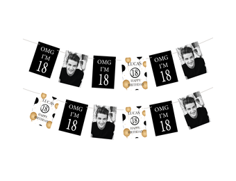 Slinger gepersonaliseerd OMG I'M 18 jaar (18st)