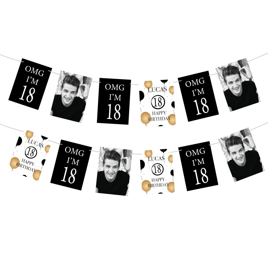 Slinger gepersonaliseerd OMG I'M 18 jaar (18st)