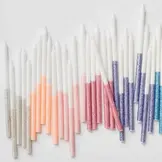 Glitter kaarsen dipped (16st) Meri Meri