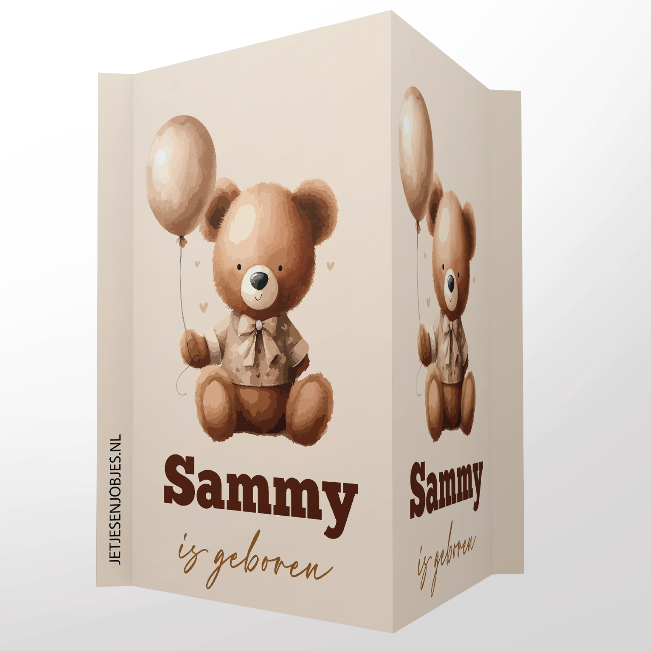 Geboortebord XL met beer