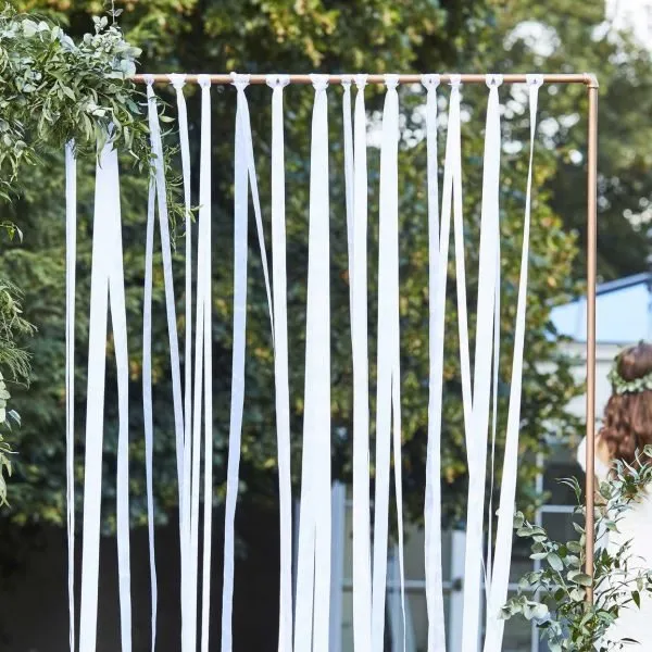 Backdrop witte linten (80M) Ginger Ray