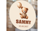 Raamsticker geboorte Teddy Bear