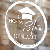 Raamsticker Geslaagd