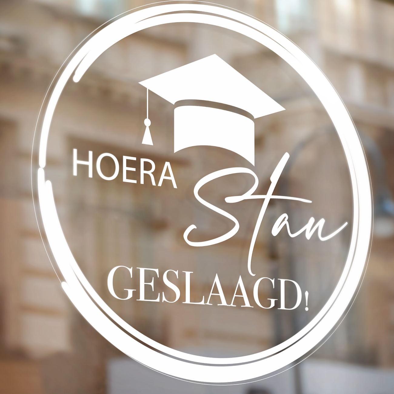 Raamsticker Geslaagd