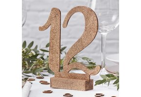 Roségouden tafelnummers 1-12 Ginger Ray