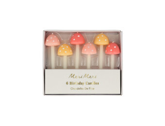 Taartkaarsen Paddestoelen (6st) Meri Meri