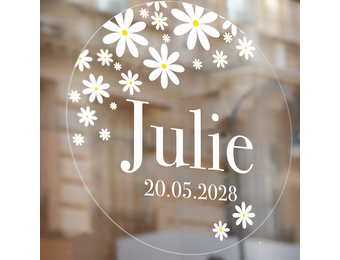 Raamsticker Geboorte Ditsy Daisy
