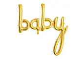 Folieballon script baby goud (74cm)