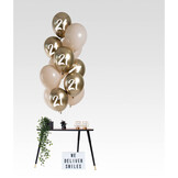 Ballonnenmix 21 jaar Champagne Chic (12st)