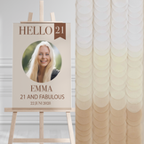 Welkomstbord verjaardag Hello 21