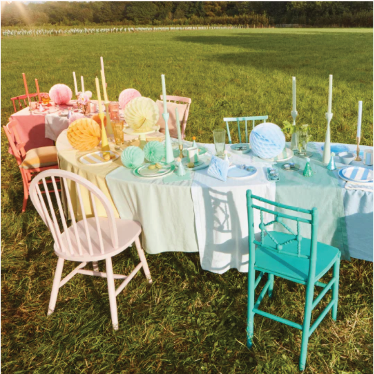 Tafelloper katoen lichtroze