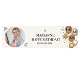 Spandoek Verjaardag 60 jaar met ballonnen