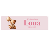 Spandoek Geboorte Teddy Bear Roze