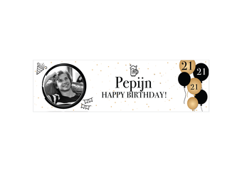 Spandoek Verjaardag 21 jaar