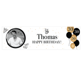 Spandoek 30 jaar met naam en foto - gepersonaliseerd verjaardag spandoek
