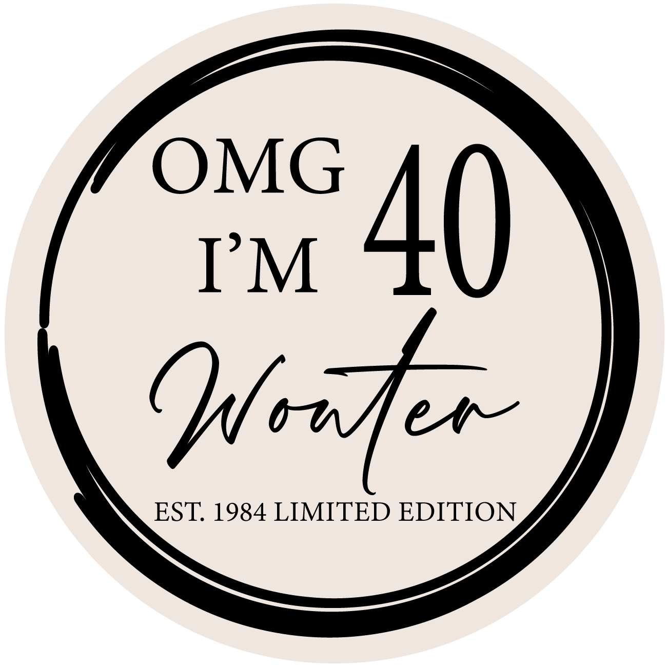 Sticker 40 jaar (5st)