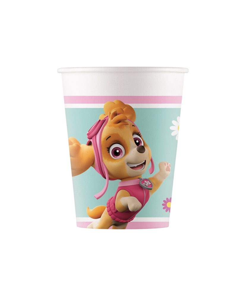 Paw Patrol Pink bekertjes Skye & Everest (8st)