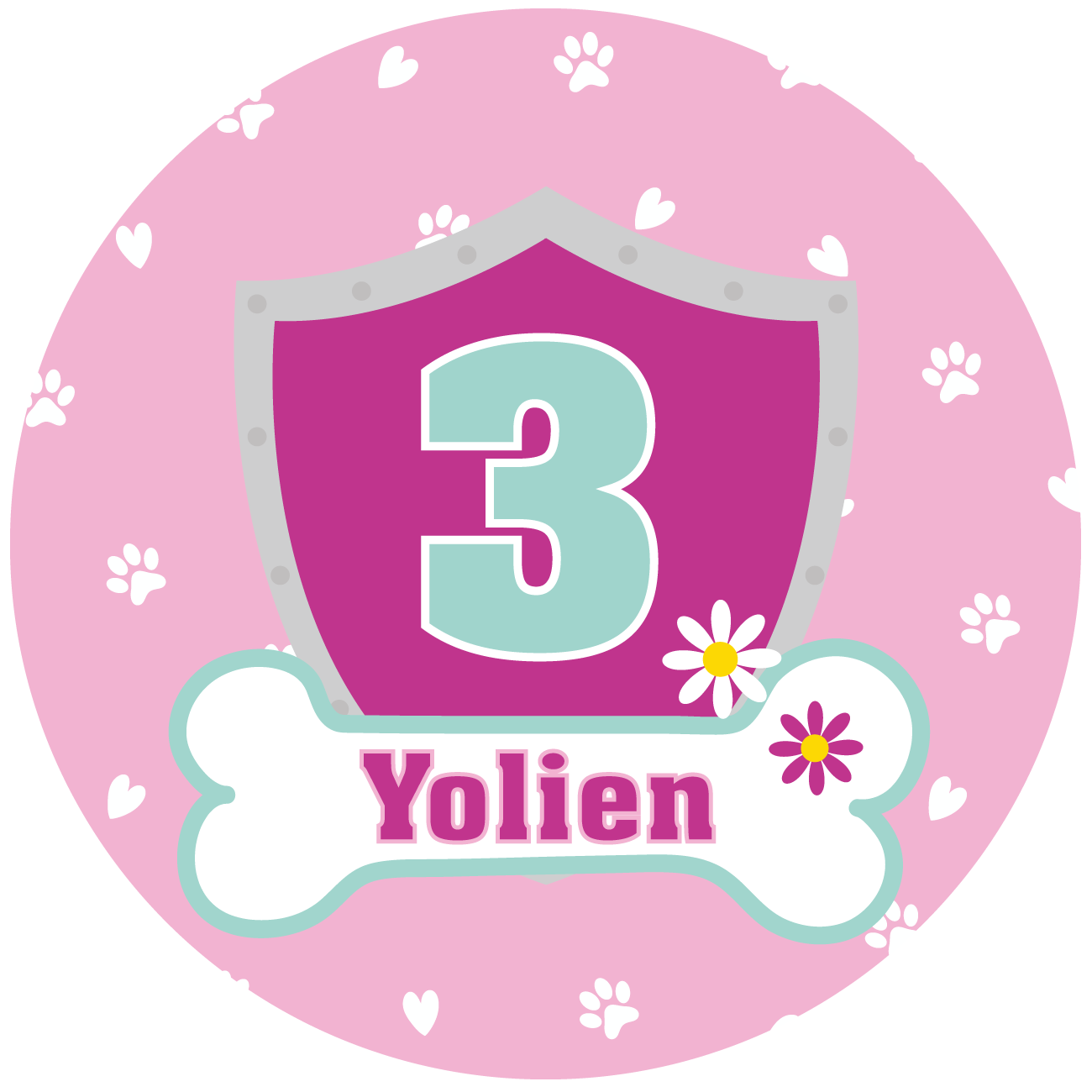 Sticker Paw Patrol Pink (5st)