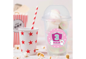 Traktatie bekers Paw Patrol Pink (5st)