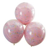Confetti Ballonnen Dubbellaags Pastel XL (3st) Ginger Ray