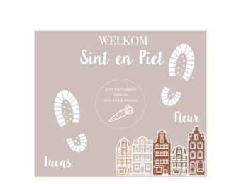 Sinterklaas Schoenzet mat met Naam (herbruikbaar)