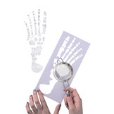 Stencil skelet voetstappen (2st) Ginger Ray