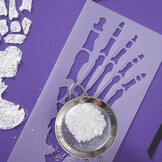 Stencil skelet voetstappen (2st) Ginger Ray