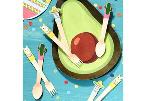 Houten Bestek Viva La Fiesta (18st) Ginger Ray