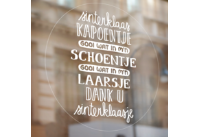 Raamsticker Sinterklaas kapoentje (herbruikbaar)