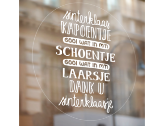 Raamsticker Sinterklaas kapoentje (herbruikbaar)