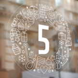 Sinterklaas raamsticker 5 december (herbruikbaar)