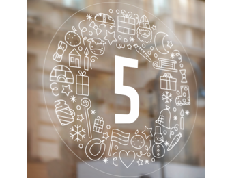 Sinterklaas raamsticker 5 december (herbruikbaar)