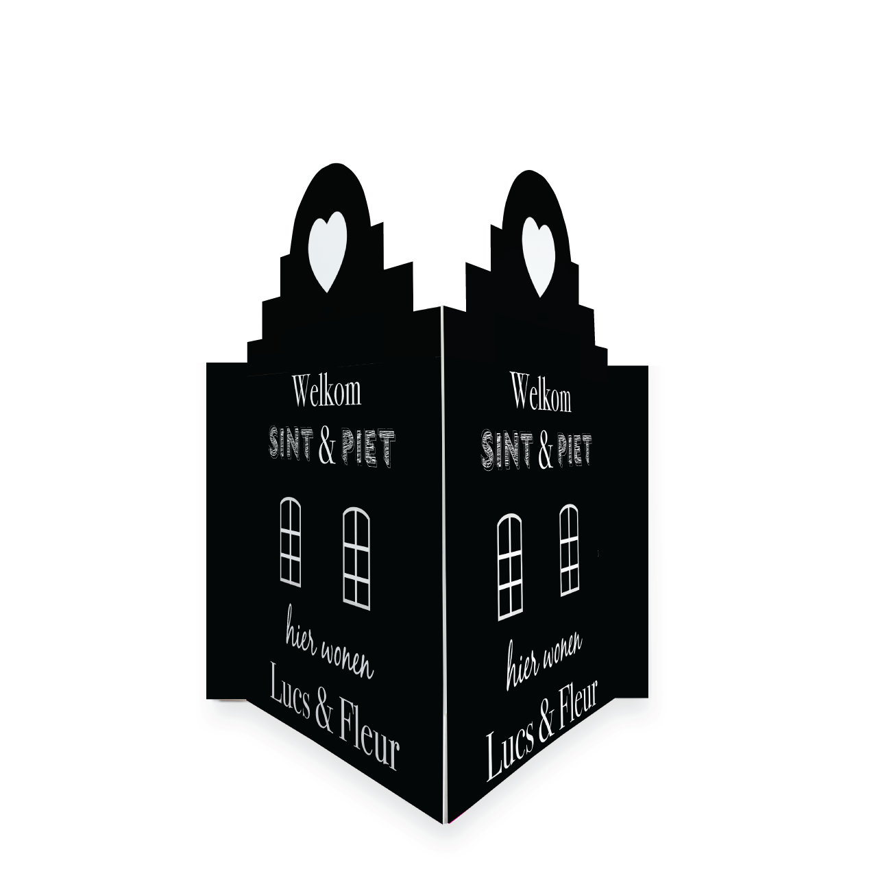 Sinterklaas raambord  grachtenpand met hart