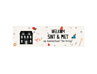Spandoek Welkom Sint & Piet School