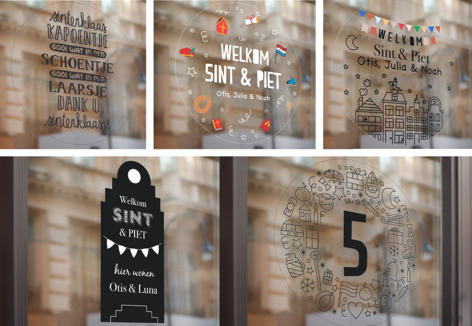 Sinterklaas raamstickers