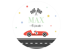 Etiket Race Car (5st)