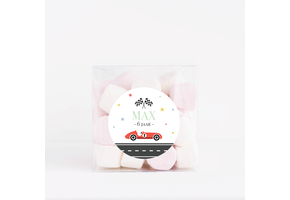 Traktatiedoosje gepersonaliseerd race auto (5st)