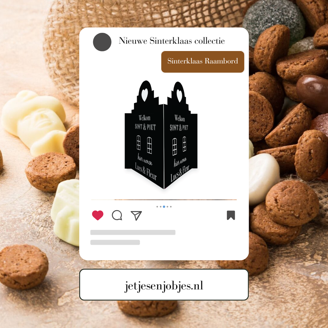 Sinterklaas raambord grachtenpand met hart