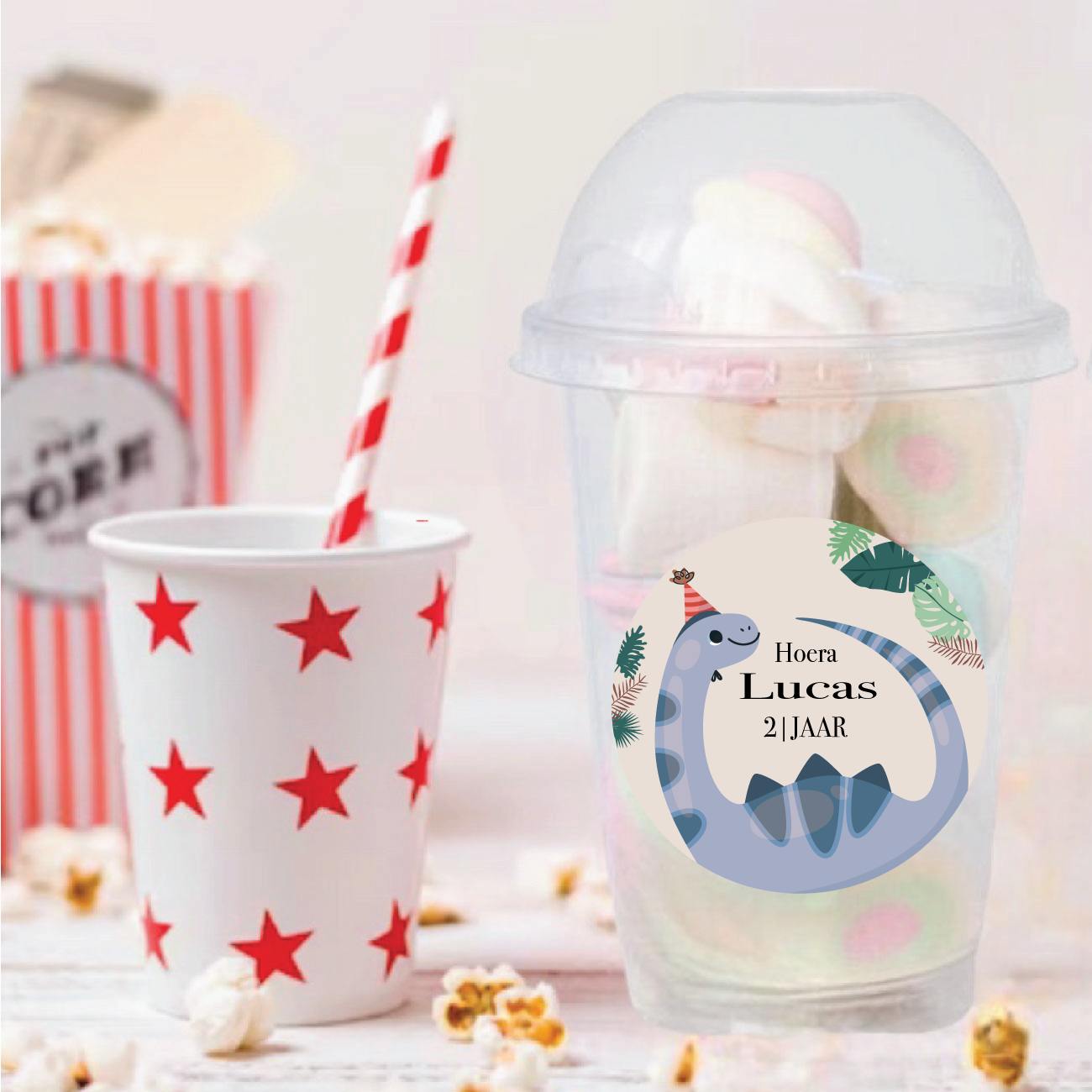 Schooltraktatie bekers Dinosaur Kingdom (5st)