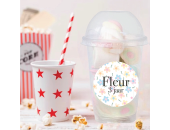 Schooltraktatie bekers groot Daisy Pastel (5st)